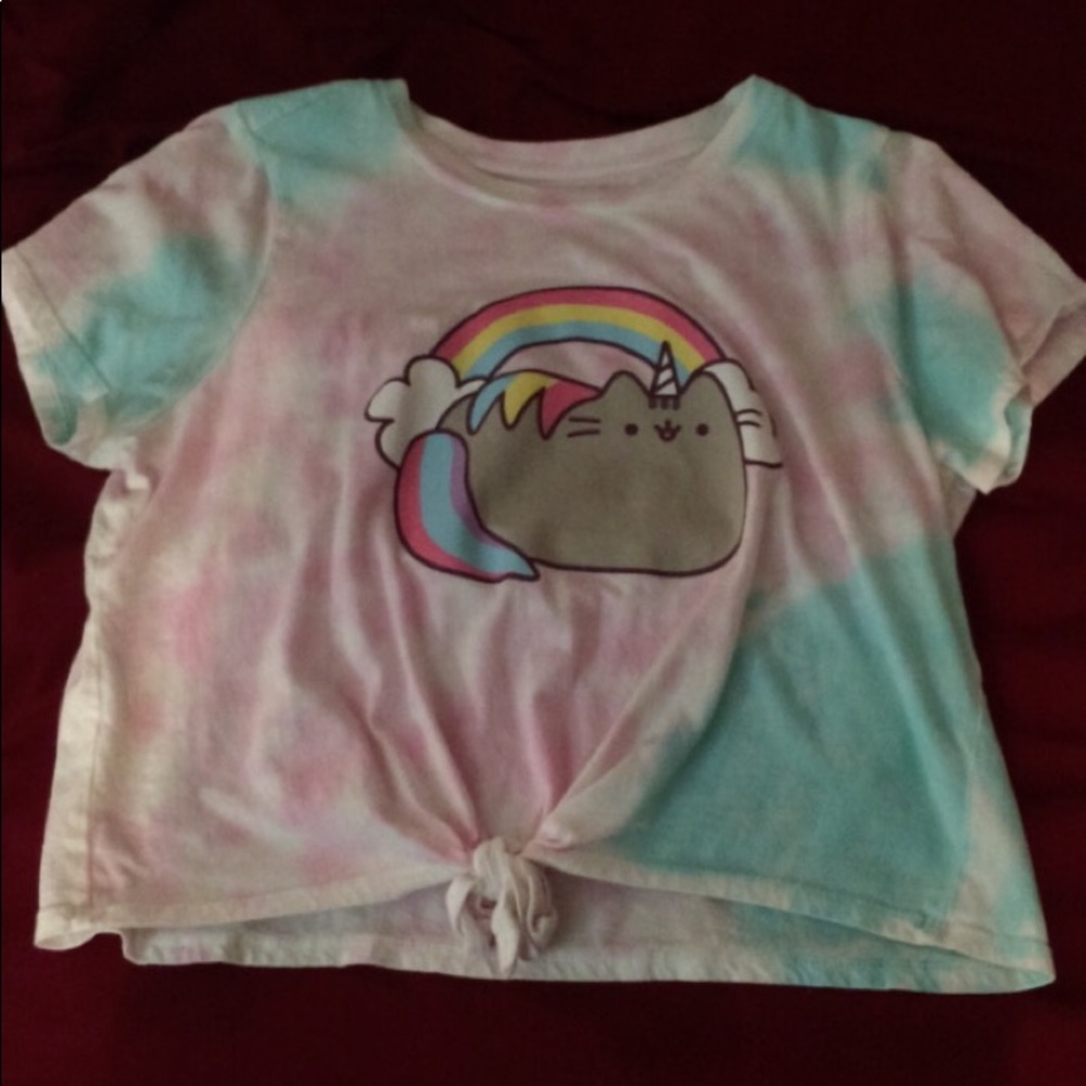 Rainbow Unicorn Pusheen Crop Top